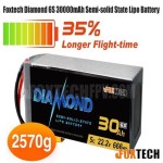 Foxtech Diamond 6S 30000mAh Semi-solid State High Energy Density Lipo Battery Semi Solid State Lipo Battery Pack VTOL  Drone UAV